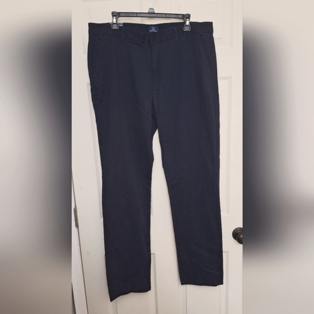 Michael Strahan Mens Navy Pants 38X34 Slim Fit Stretch Chino NWT